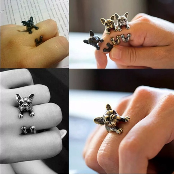 Jewelry - 2 LEFT Dainty Gold ring Bulldog Wrap